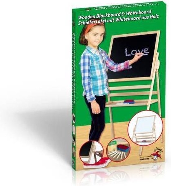 Marionette Schoolbord En Whiteboard Hout - Bruin