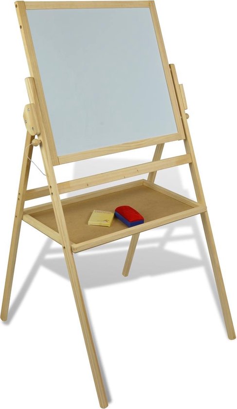 Marionette Schoolbord En Whiteboard Hout - Bruin