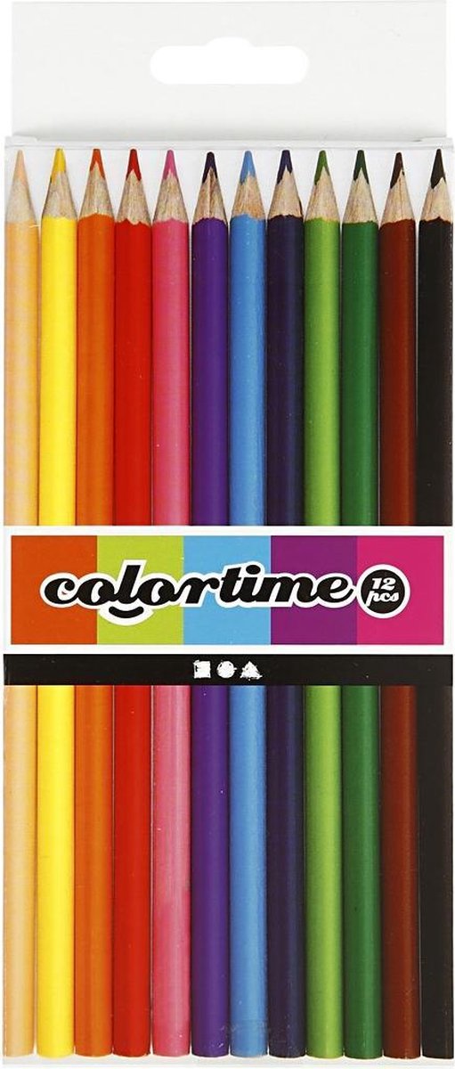 Colortime kleurpotloden 3 mm vulling multicolor 12 stuks