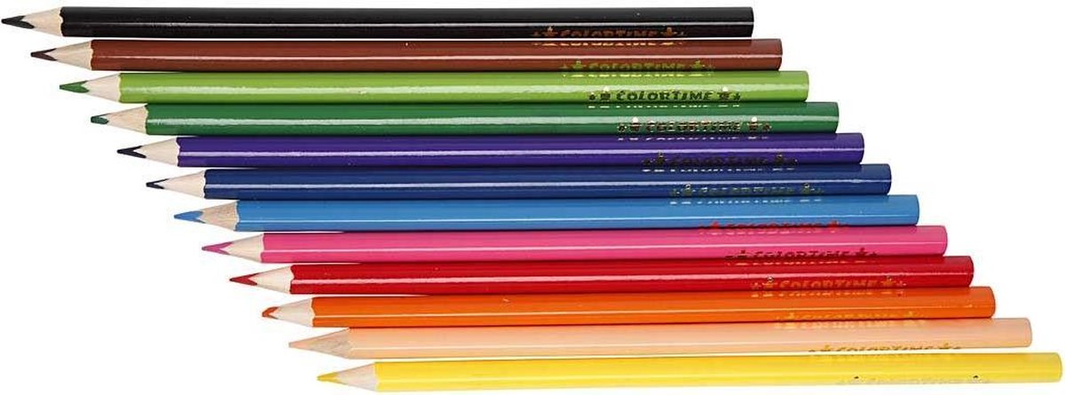 Colortime kleurpotloden 3 mm vulling multicolor 12 stuks