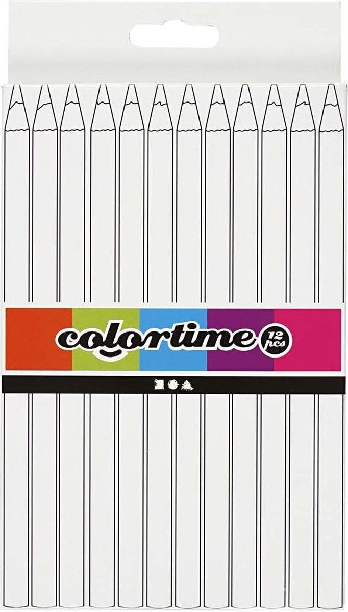 Colortime kleurpotloden Jumbo 5 mm vulling 12 stuks - Groen
