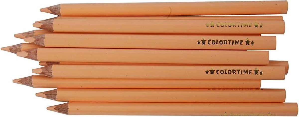 Colortime kleurpotloden Jumbo 5 mm vulling 12 stuks - Bruin
