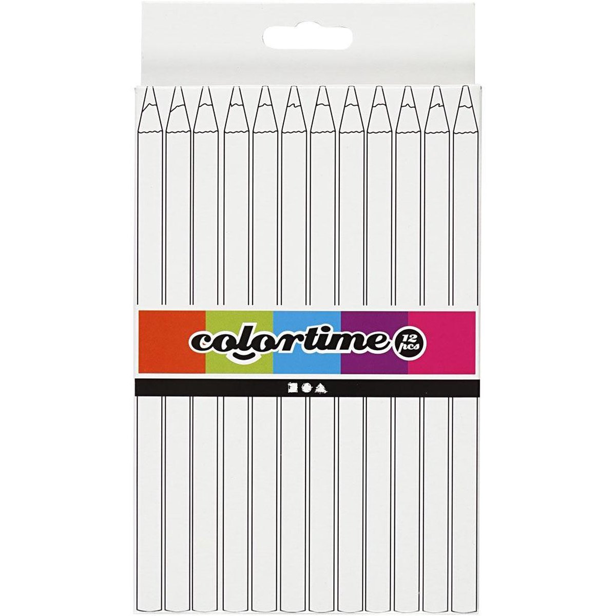 Colortime kleurpotloden Jumbo 5 mm vulling 12 stuks - Geel