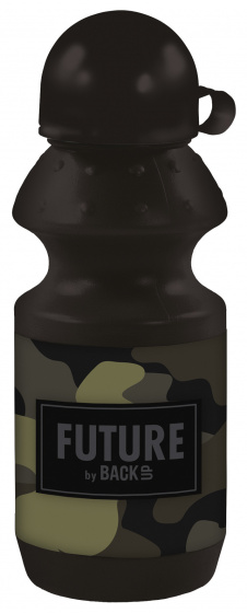 BackUp drinkfles junior 330 ml 6 x 18 cm zwart/camouflagegroen