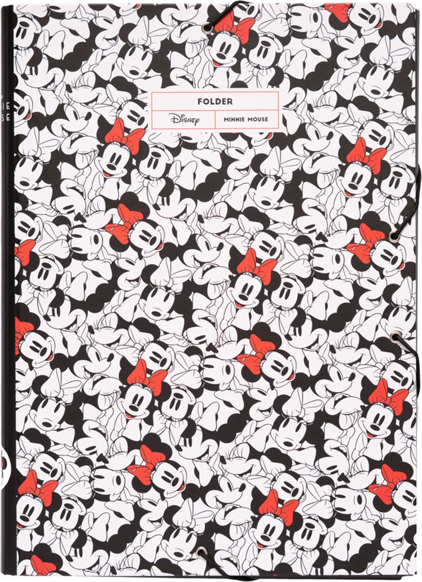 Disney elasto foldermap Minnie MouseA4 34 x 24 cm wit/zwart