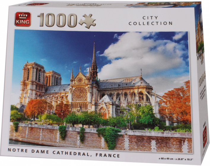 King legpuzzel Notre Dame De Paris Cathedral 1000 stukjes