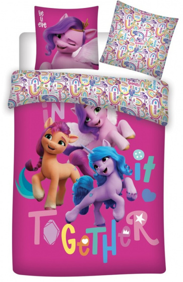 My Little Pony dekbedovertrek junior 140 x 200 cm microfiber - Roze