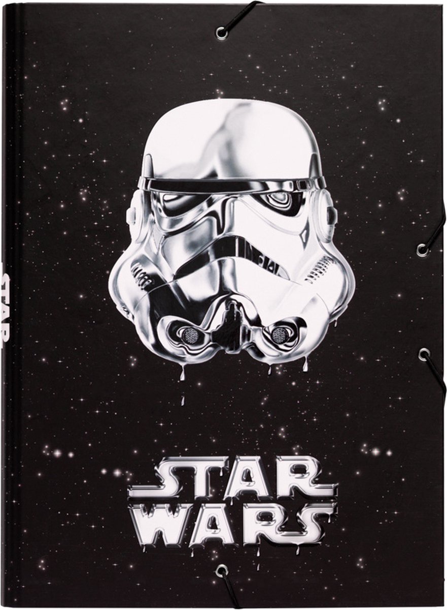 Star Wars elasto foldermap Classic Trooper A4 34 x 24 cm - Negro
