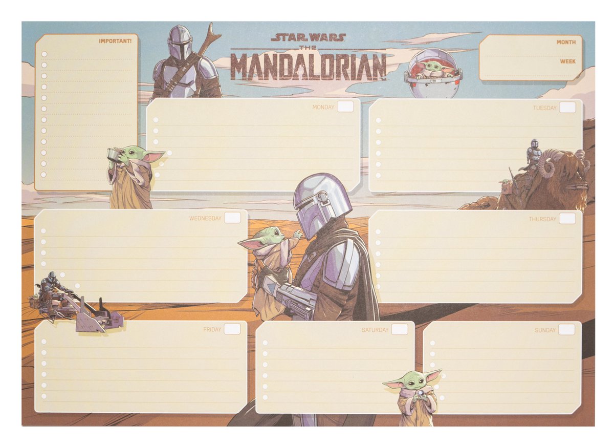 Star Wars scheurkalender The Mandalorian A3 54 pagina&apos;s - Marrón