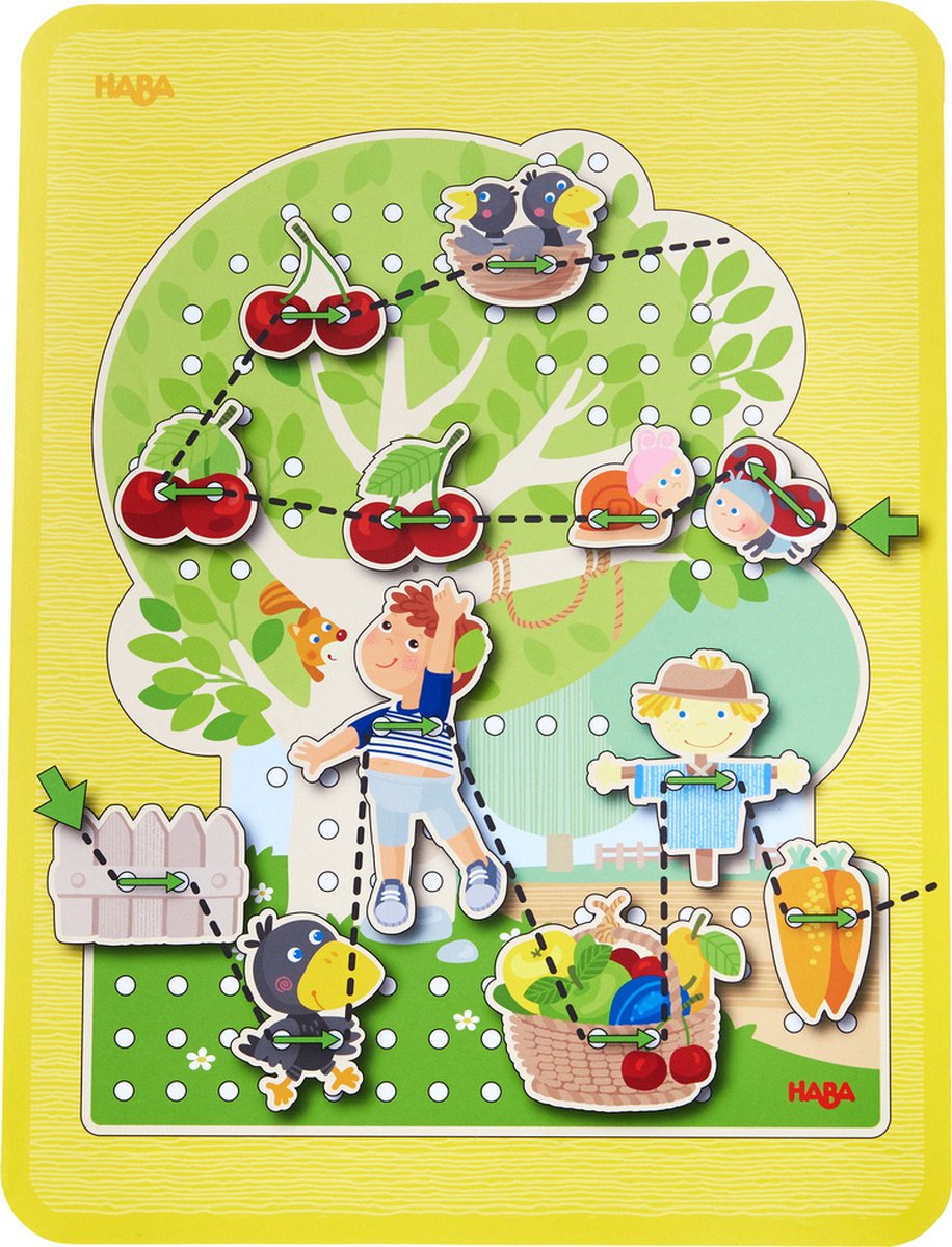 HABA rijgspel Boomgaard junior hout 36 delig