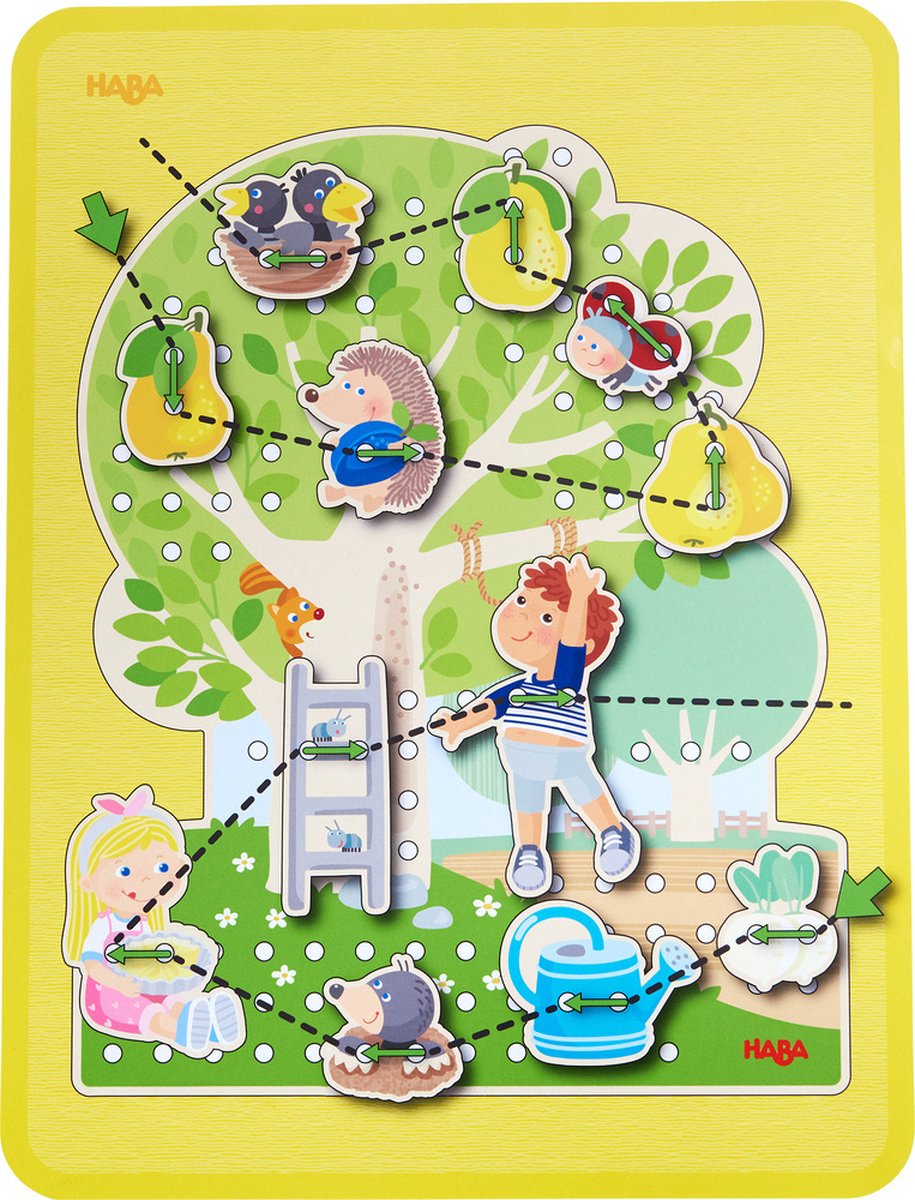 HABA rijgspel Boomgaard junior hout 36 delig