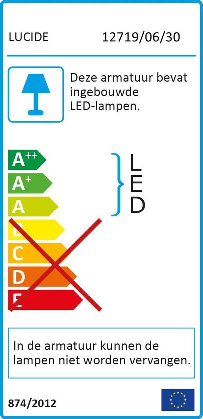 Lucide Bergamo Vloerlamp - Zwart