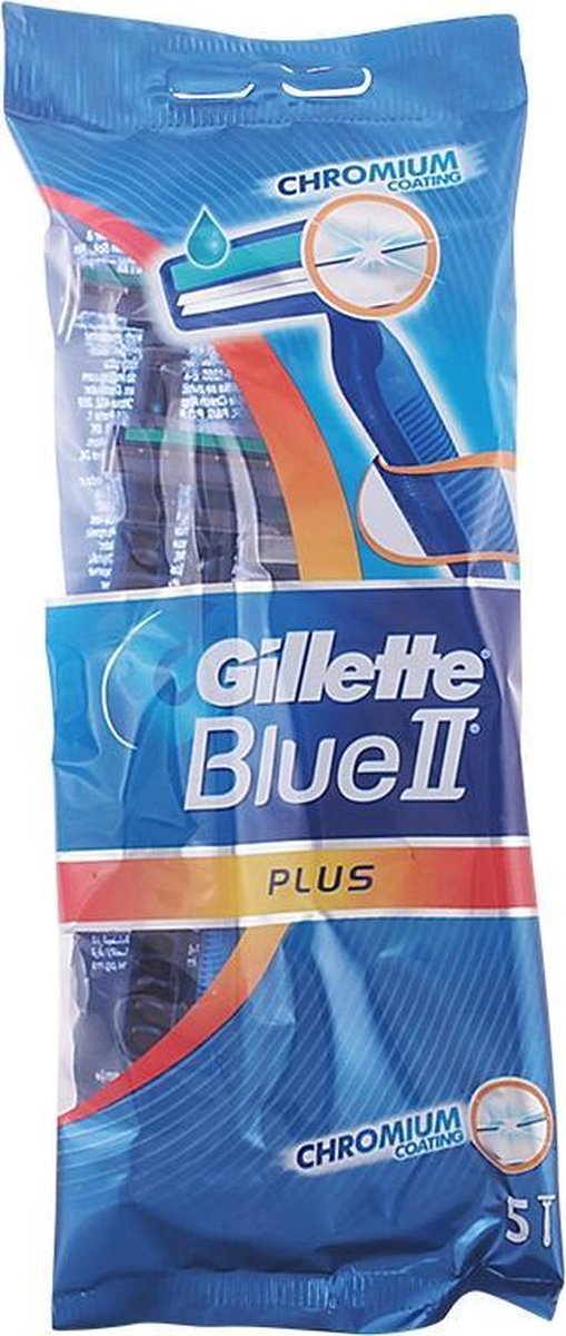 Gillette Blue II Plus Wegwerpmes - 5 stuks