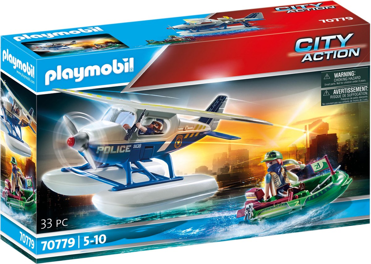 Top1Toys Playmobil 70779 Politiewatervliegtuig: Smokkelaar Achtervolging