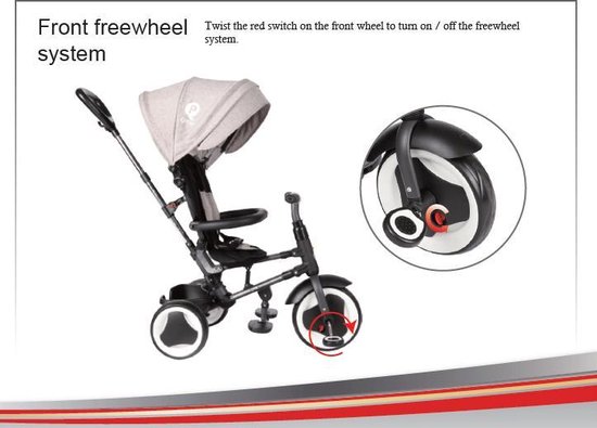 Qplay Driewieler Rito Deluxe -/grijs - Zwart