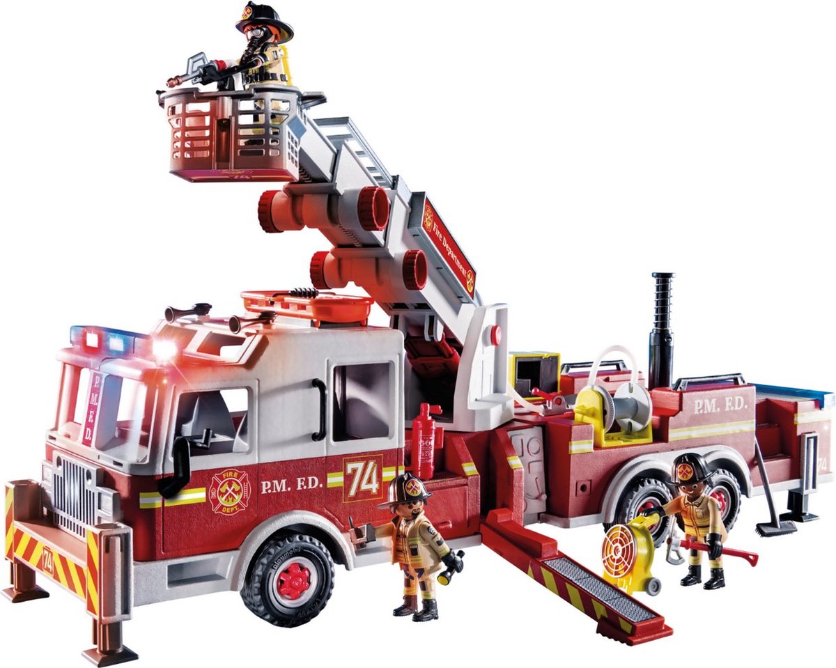Top1Toys Playmobil 70935 Brandweerwagen: US Tower Ladder