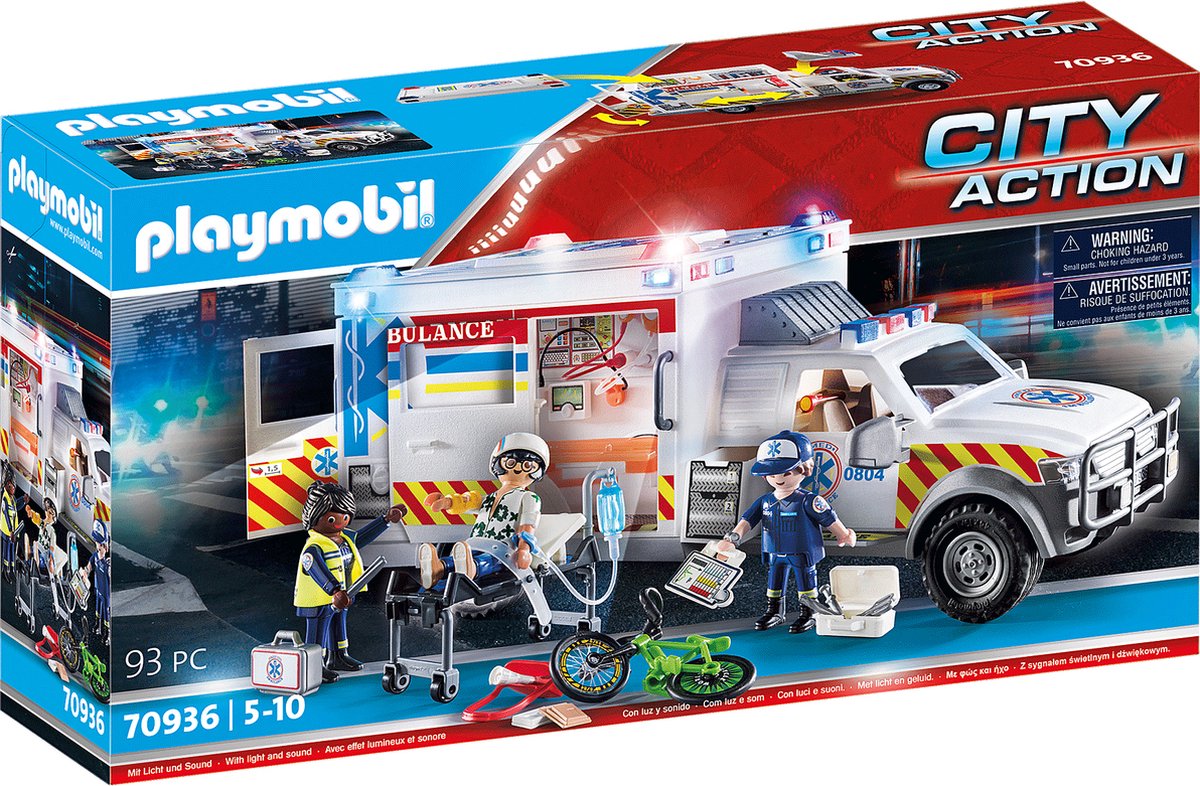 Top1Toys Playmobil 70936 Reddingsvoertuig: US Ambulance