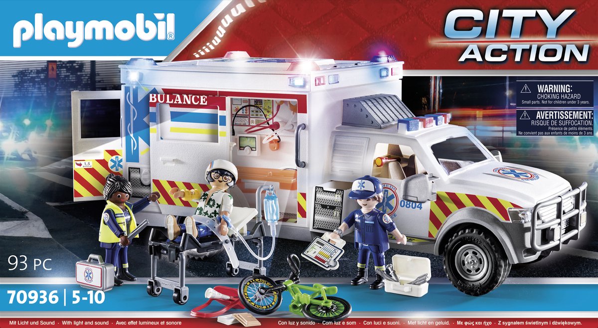 Top1Toys Playmobil 70936 Reddingsvoertuig: US Ambulance