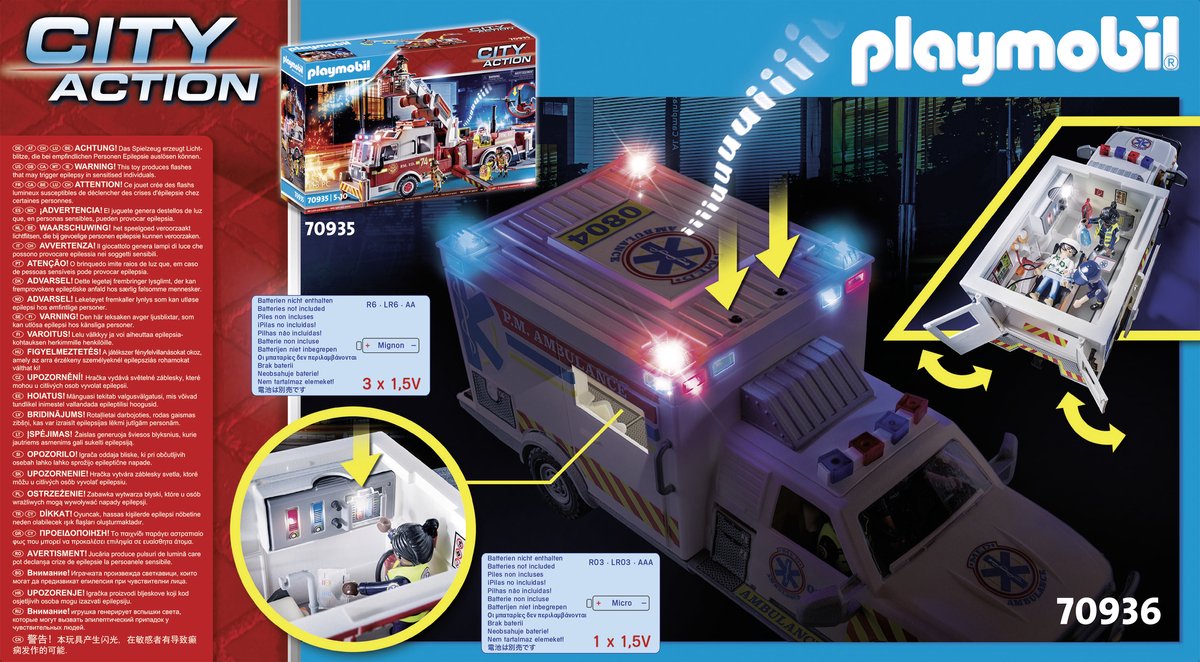 Top1Toys Playmobil 70936 Reddingsvoertuig: US Ambulance