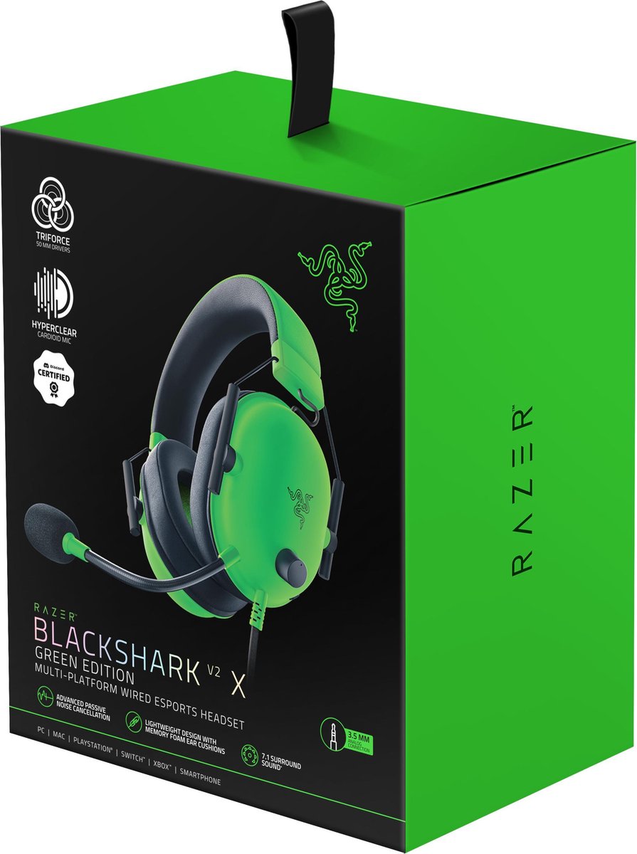 Razer Blackshark V2 X Gaming Headset - Groen