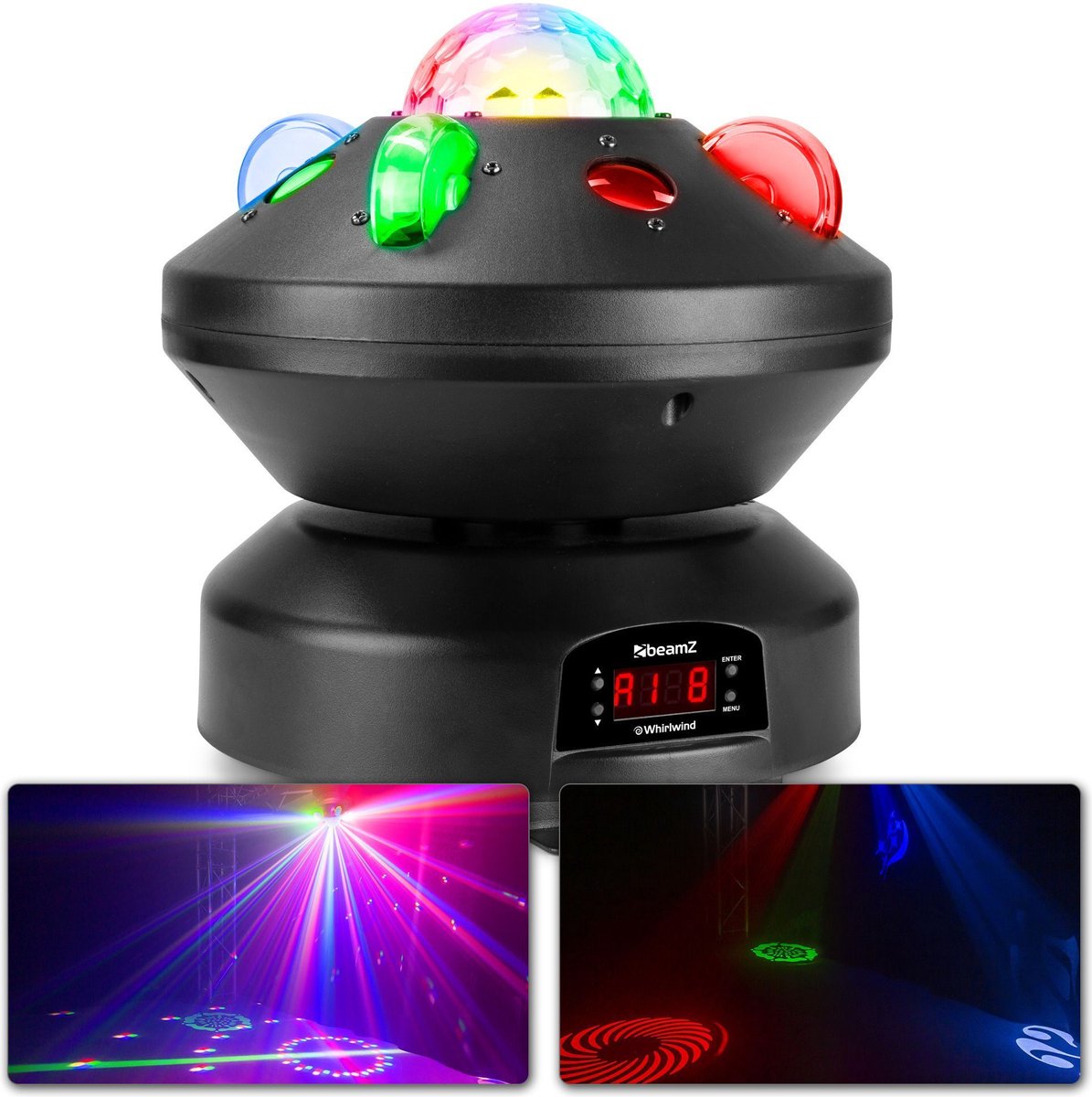 BEAMZ Whirlwind 3-in-1 LED effect DMX
