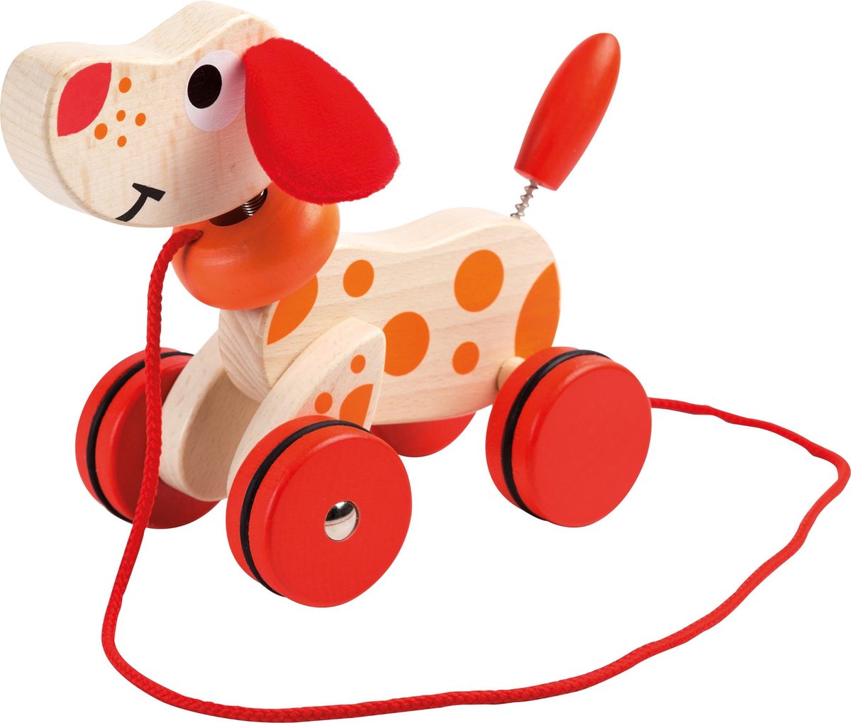 Joueco Jouéco Houten Kwispelhondje - Rood