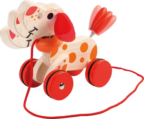 Joueco Jouéco Houten Kwispelhondje - Rood