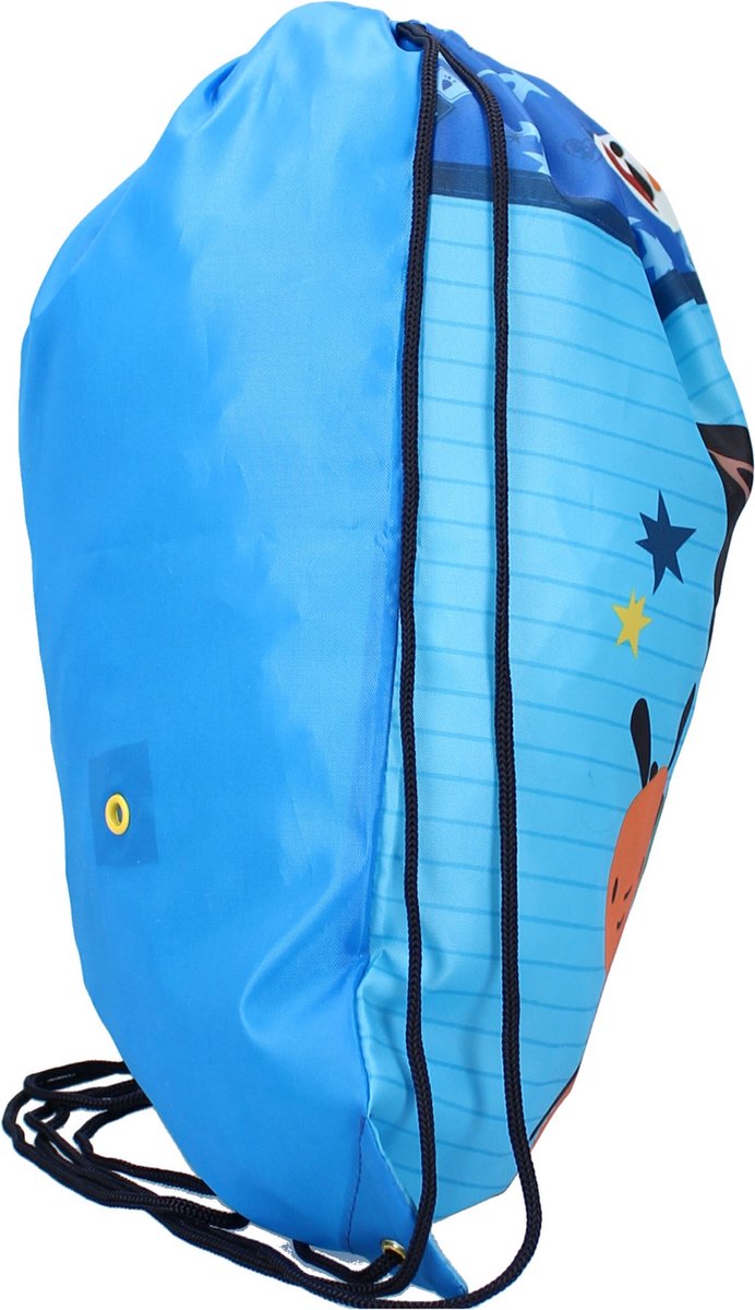 Bing gymtas Happy Face junior 1,6 liter polyester - Blauw