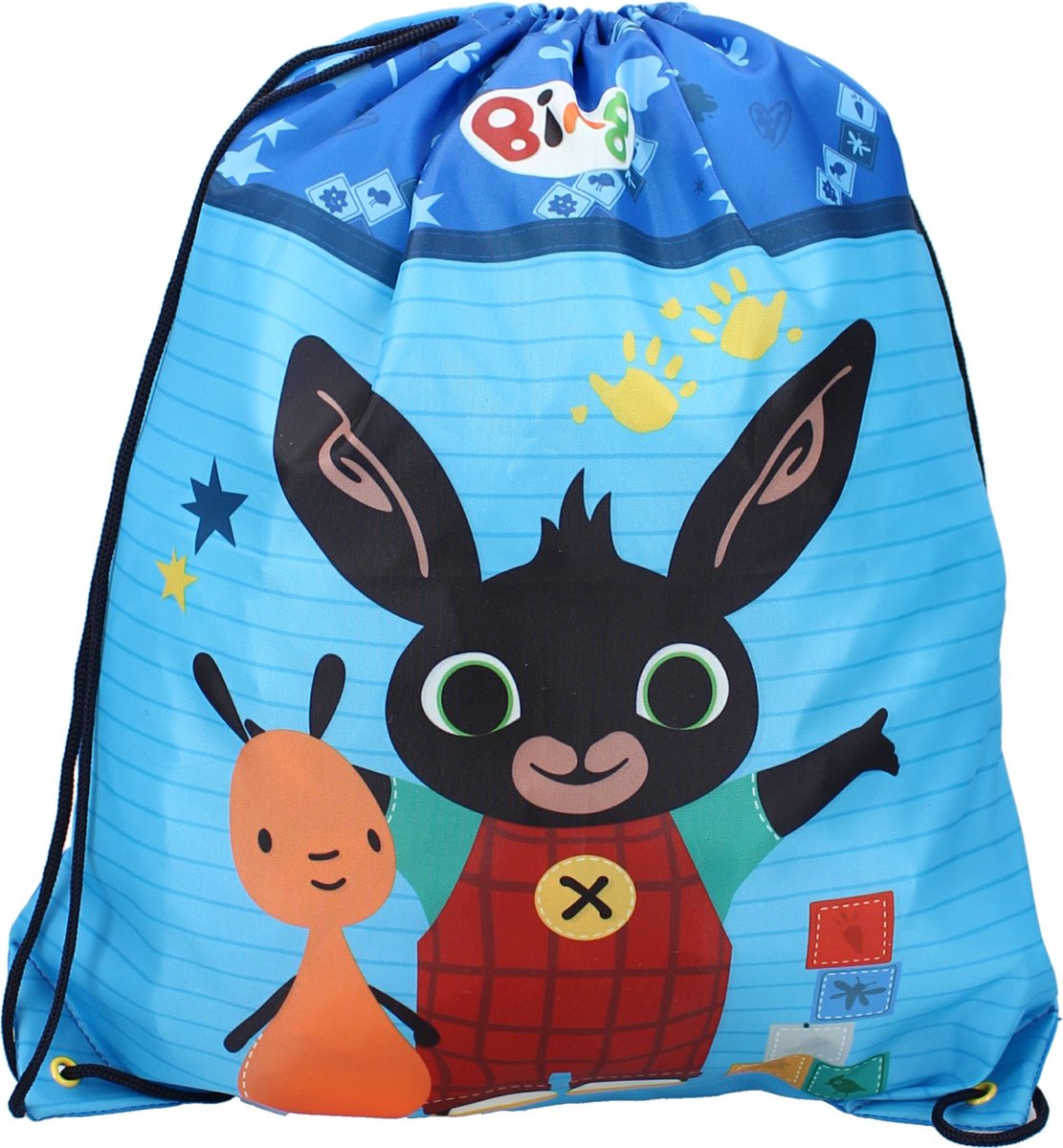 Bing gymtas Happy Face junior 1,6 liter polyester - Blauw