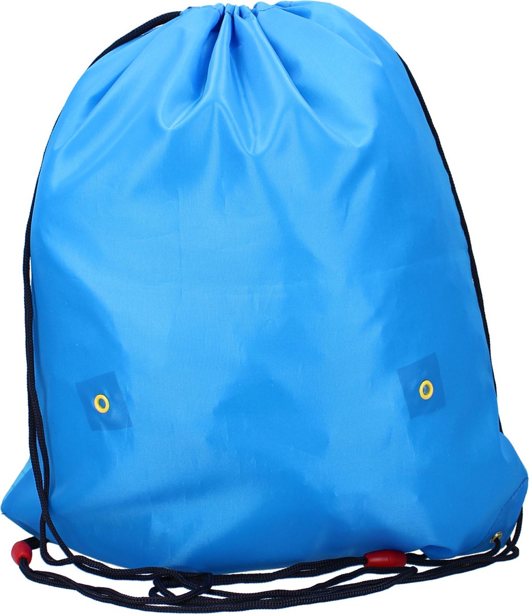 Bing gymtas Happy Face junior 1,6 liter polyester - Blauw