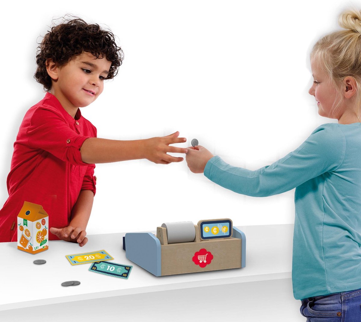 Ses kassa speelset Petits Pretenders junior hout 33 delig