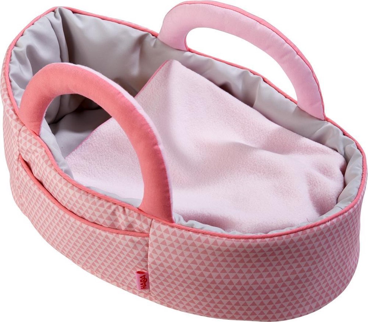 HABA poppendraagtas junior 38 x 25 cm polyester roze/rood