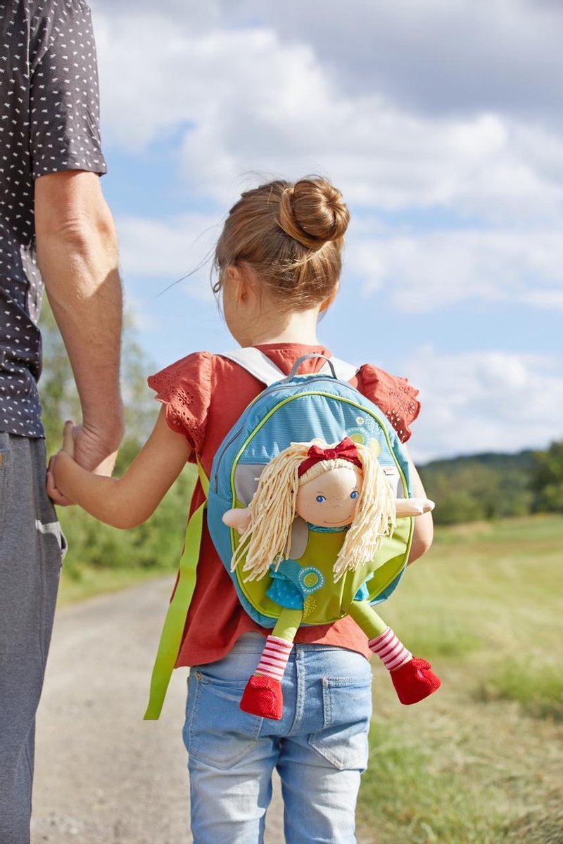HABA poppenrugzak Zomerweide junior 30 cm polyester - Groen