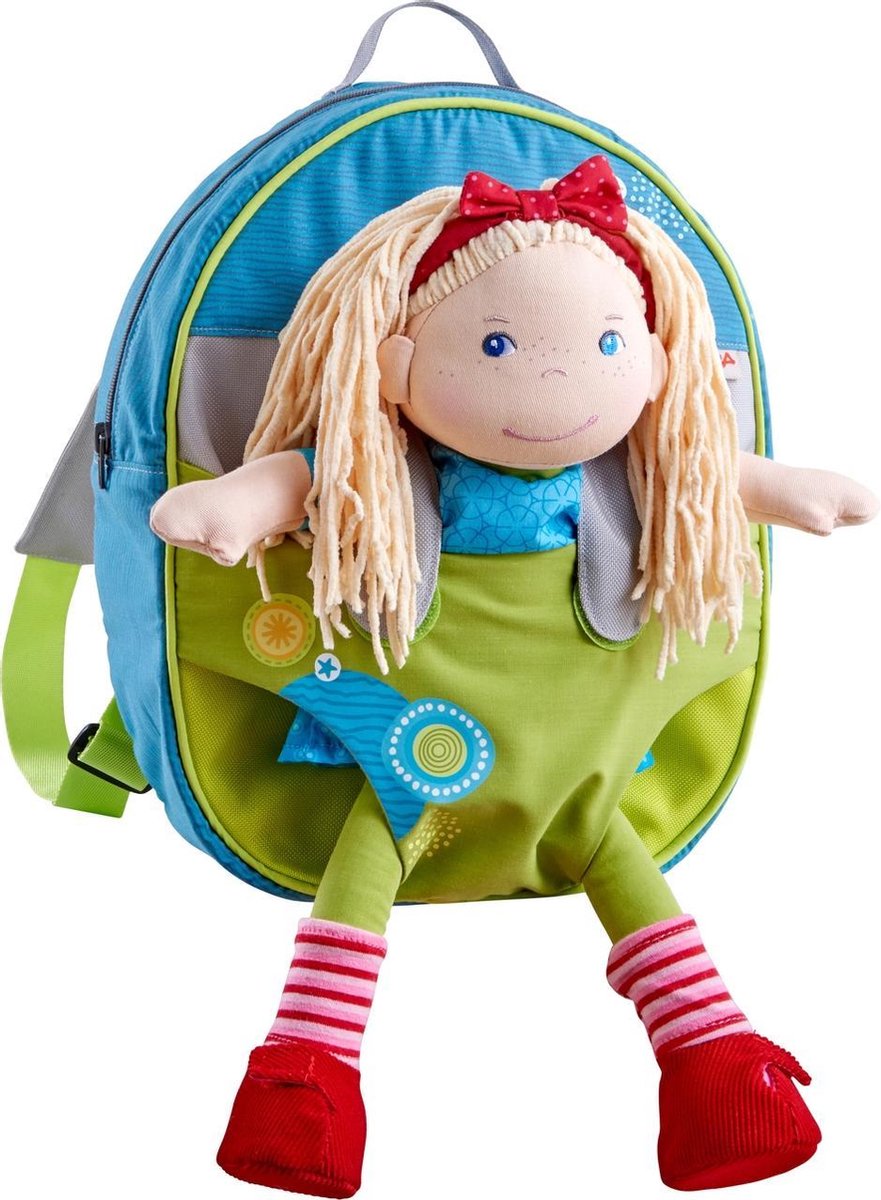 HABA poppenrugzak Zomerweide junior 30 cm polyester - Groen