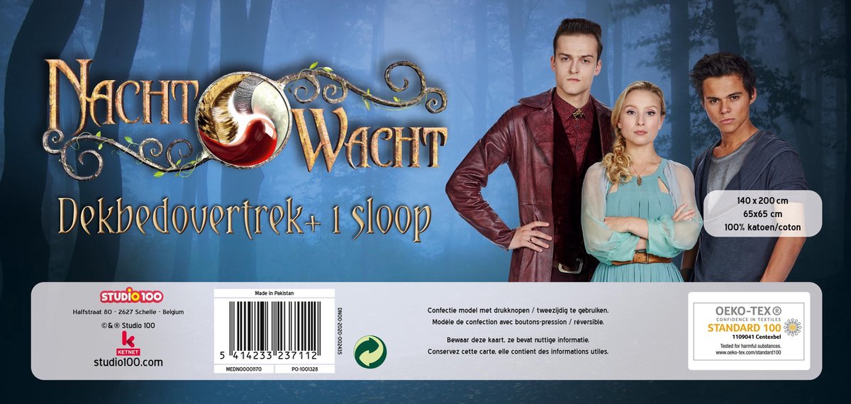 Studio 100 dekbedovertrek Nachtwacht 140 x 200 cm blauw