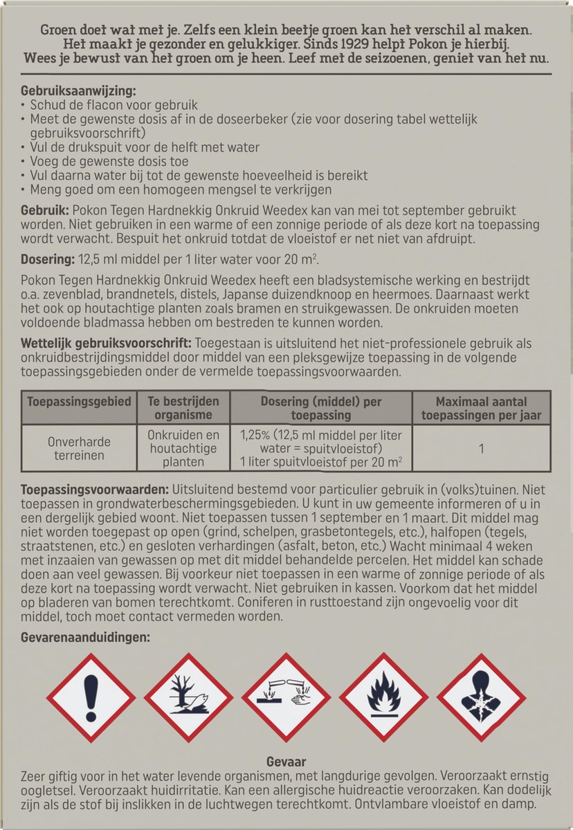 Pokon Tegen Hardnekkig Onkruid 100ml