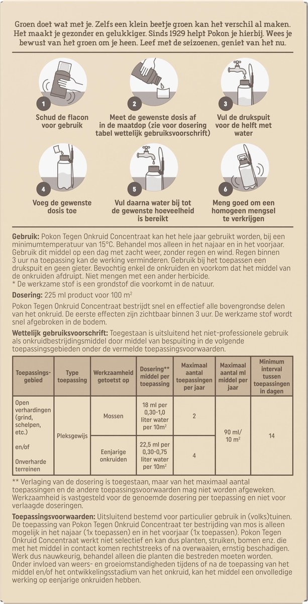 Pokon Tegen Onkruid Concentraat 225ml