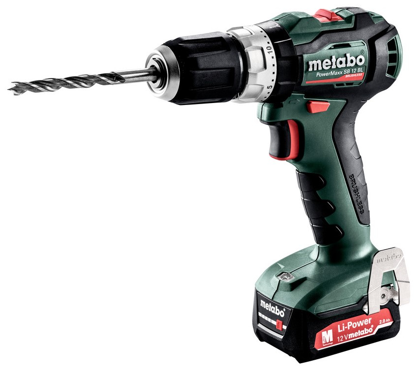 Metabo SB 12 BL Accu-Klopboormachine | 12 V | 2x2Ah Li-Power | Lader SC 30 | In x 118