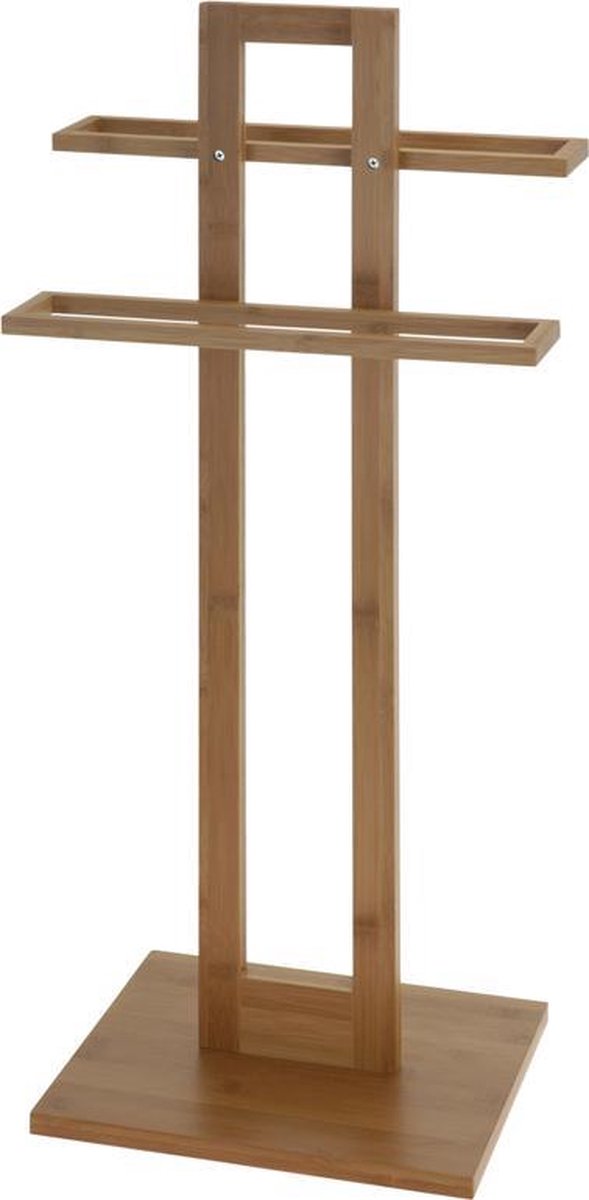 Huismerk Handdoekenrek Bamboe - 37 x 25 x 85 cm - Bruin
