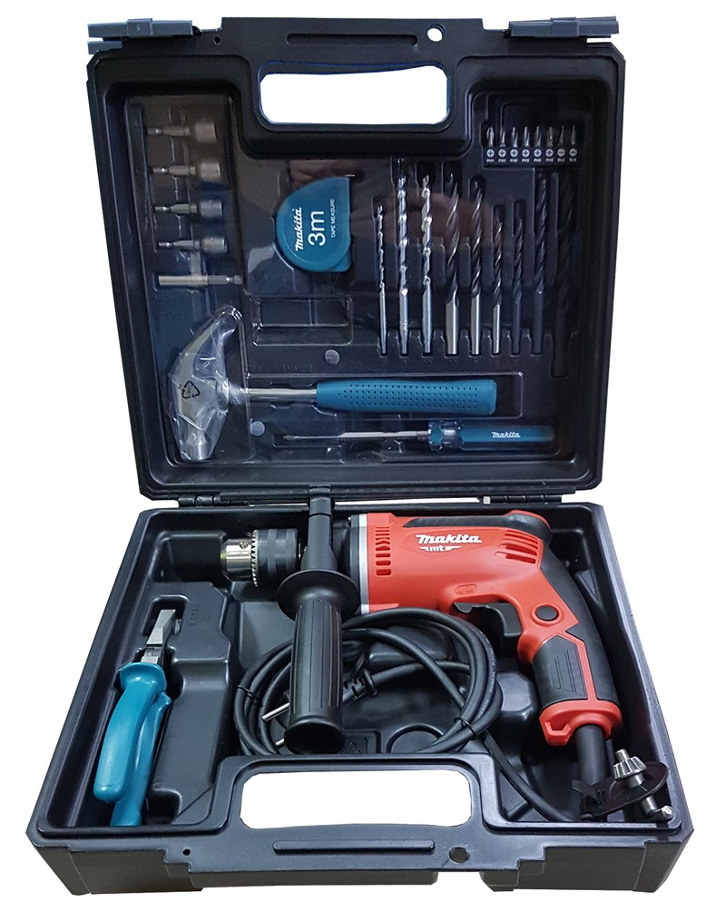 Makita M8100KX2 Klopboormachine | 230V | Met 26-delige accessoire set | In kunststof koffer