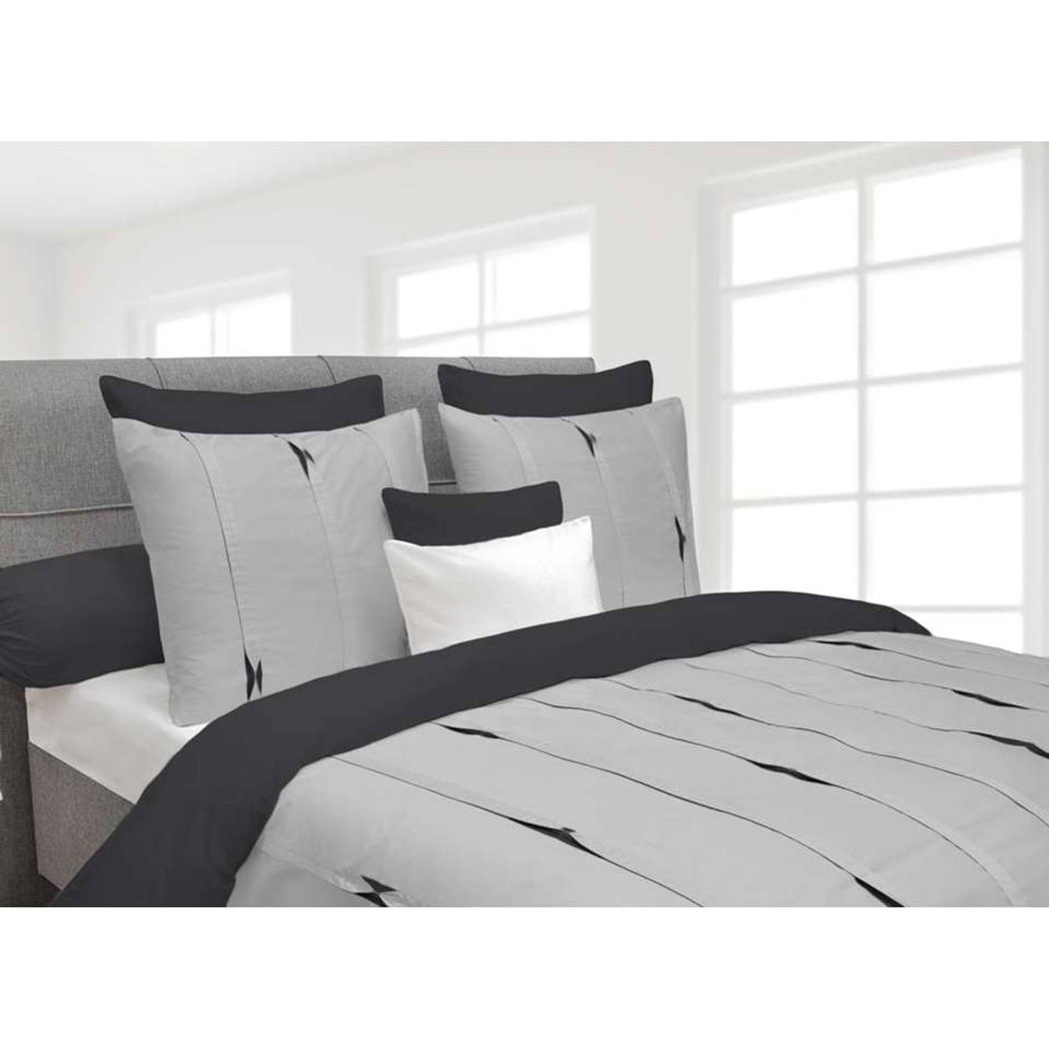 Heckett & Lane Dekbedovertrek Hopper - Zilvergrijs - 200 X 220