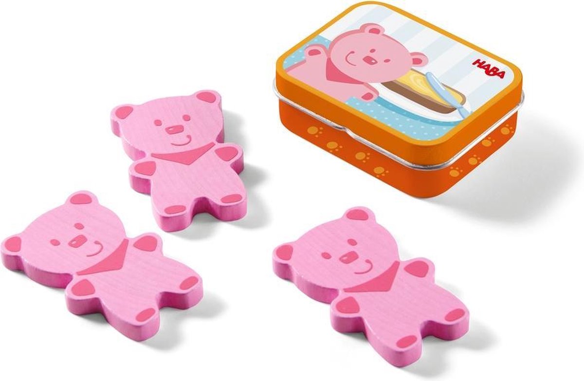 HABA speelgoedeten berenworst 6 x 3 x 1 cm hout roze