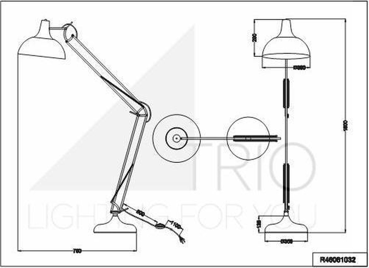 TRIO Salvador Vloerlamp - Zwart