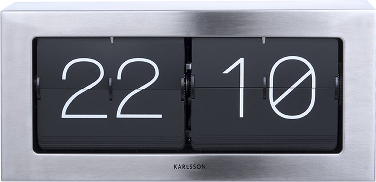Karlsson Boxed Flip Tafelklok 37 x 17,5 cm - Gris