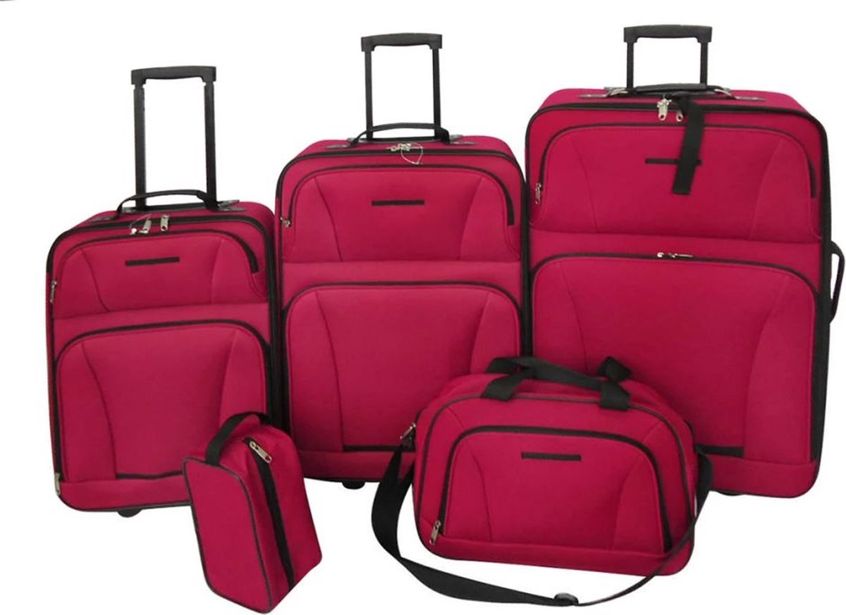 Vidaxl Reisbagage Set 5-delig - Rood