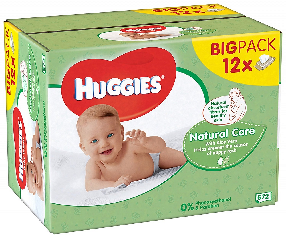 Huggies Billendoekjes Babydoekjes Natural Care - 672 Stuks voordeelverpakking