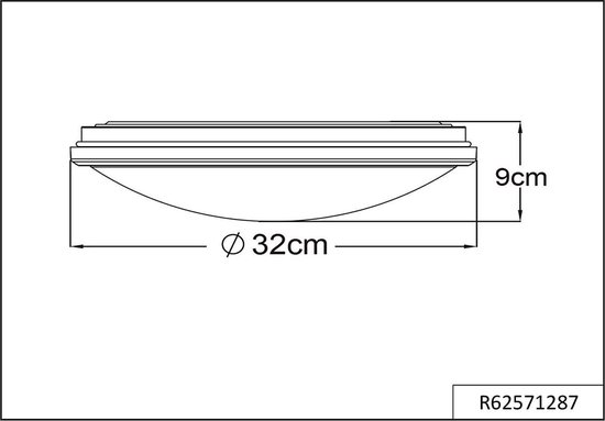 TRIO Reality Alcor Plafondlamp met bewegingssensor - Grijs