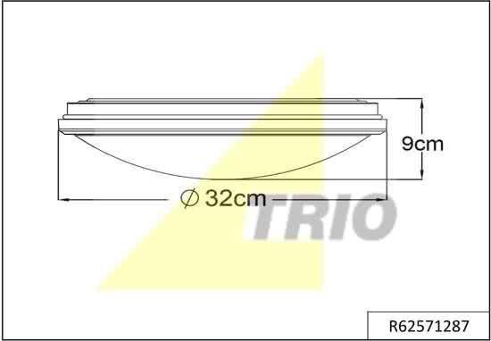 TRIO Reality Alcor Plafondlamp met bewegingssensor - Grijs