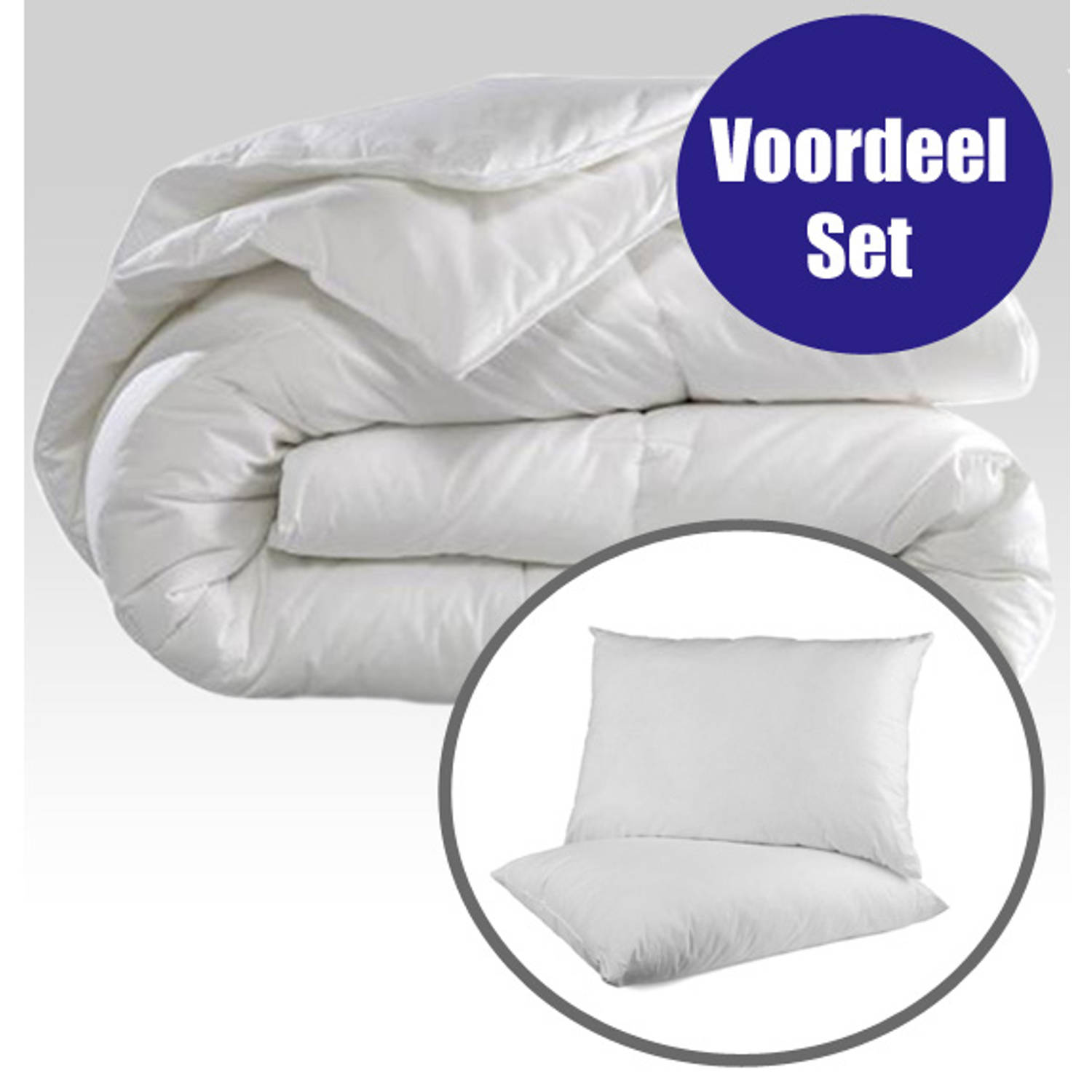 Timzo Voordeelset 4 Seizoenen Dekbed + Hoofdkussen-240 X 220 Cm - Wit