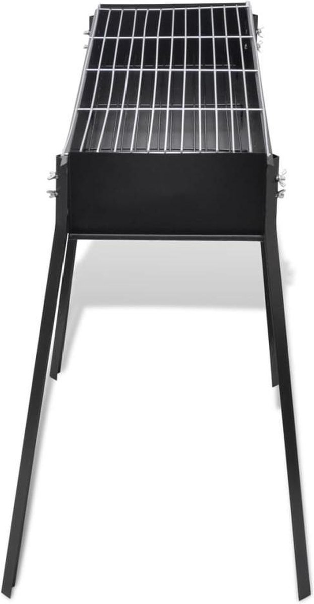 Vidaxl Houtskoolbarbecue Staand Vierkant 75x28 Cm - Zwart